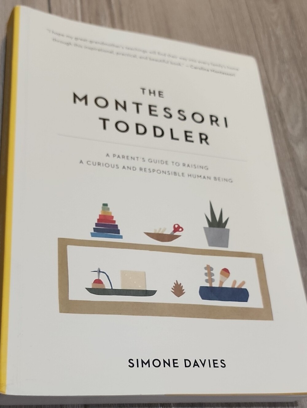 The Montessori Toddler by Simone Davies — White & Yellow Cover